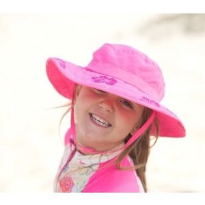 Sun Protection Zone Kids Pink Bucket Hat